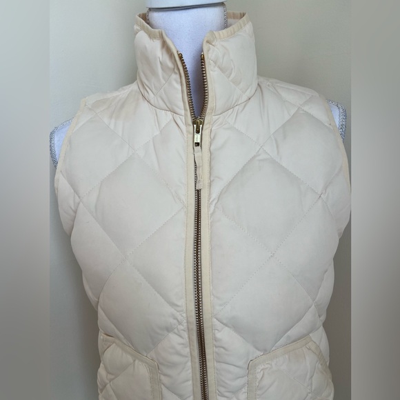 J. Crew Quilted Women's Vest in Cream Color XS - Picture 4 of 12